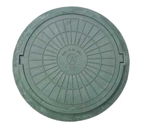 Полимерно-композитный люк Агросток легкий 770x90x40 мм 5 т зеленый 21883