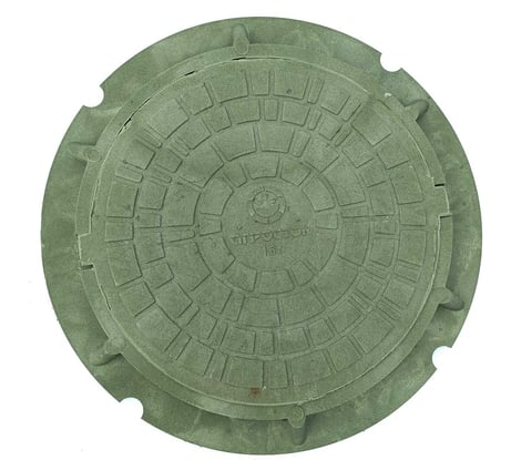 Люк полимерно-композитный Агросток легкий малый 760х580х50 мм 1,5 т (зеленый) 30440