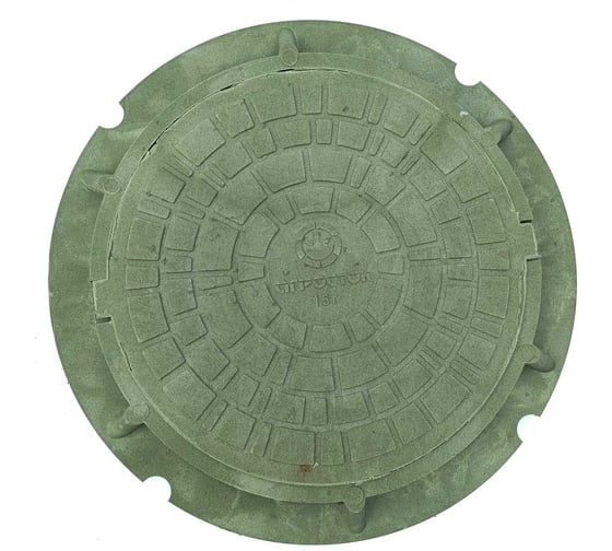 Люк полимерно-композитный Агросток легкий малый 760х580х50 мм 1,5 т (зеленый) 30440