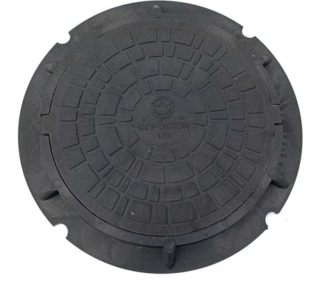 Люк полимерно-композитный Агросток легкий малый 760х580х50 мм 1,5 т (черный) 54195