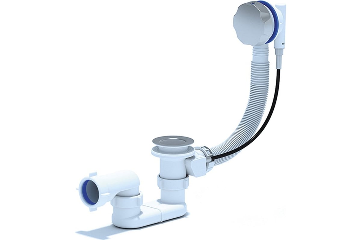 Слив-перелив полуавтомат для акриловой ванны с гибкой трубой Cezares ...