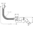 Скрытая часть слива-перелива для ванны Hansgrohe Flexaplus 58141180 00000008575 2