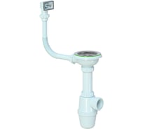 Сифон для кухни 3 1/2" х 40 мм с прямоугольным переливом AKVATER B0145P ИС.110226