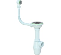 Сифон для кухни 3 1/2" х 40 мм с круглым переливом AKVATER B0145K ИС.110227