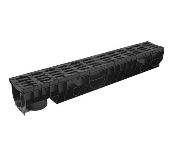 Лоток Ecoteck MEDIUM 100.125 h145 с решеткой пластиковой, кл.В125 46630