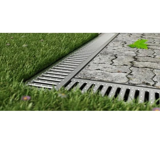 Лоток Ecoteck STANDART 100.65 h69 с решеткой стальной, кл. А15 46237