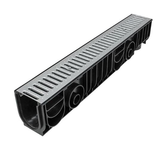 Лоток Ecoteck STANDART 100.175 h179 с решеткой стальной, кл. А15 46623