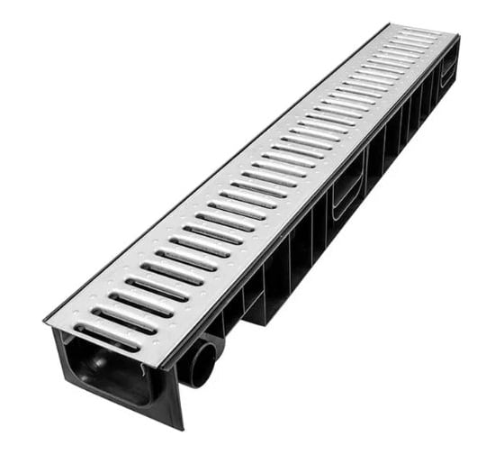 Лоток Ecoteck STANDART 100.95 h99 с решеткой стальной, кл. А15 46617