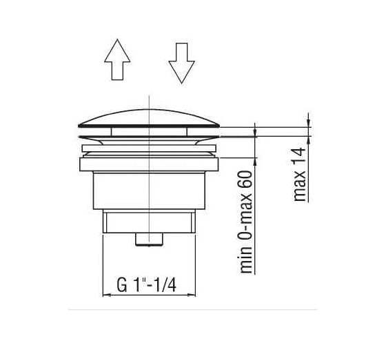 Сливное устройство Nobili pushopen av00110/11cr 00000045187