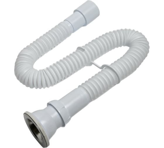 Гофрированный сифон Wirquin 1 1/2x40/50 мм, L800 мм с хомутом жёсткости 30717983