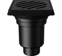 Нерегулируемый трап Fachmann т 606 pnsg 260x260 вертикальный выпуск dn 110/160 с корзинкой и незамерзающим сифоном, решетка чугунная, чугунный подрамник 04.090