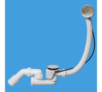 Слив-перелив McAlpine полуавтомат, пластиковый, с коленом, с ревизией Lтросика=575мм MRB2CBN-PB