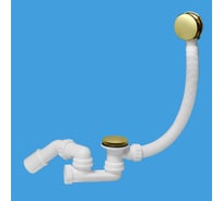 Слив-перелив McAlpine полуавтомат, пластиковый, кнопка, Lперелива=500мм., золото MRB8-PVD