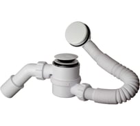 Слив-перелив McAlpine полуавтомат, пластиковый, кнопка, Lперелива=330-700мм., белый MRB11-WH