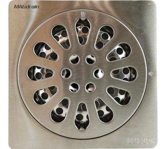 Сантехнический трап MAGdrain (100х100,магнитный клапан, нерж., матовый) PC 05 Q50-B