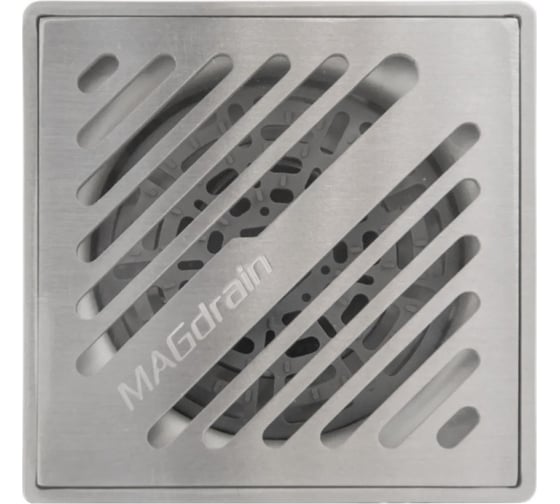 Сантехнический трап MAGdrain (100х100, магнитный клапан, нерж., матовый) PFC 30 Q50-B