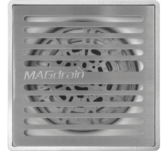 Сантехнический трап MAGdrain (100х100, магнитный клапан, нерж., матовый) PFC 35 Q50-B