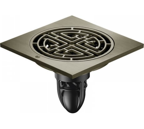 Сантехнический трап MAGdrain (100х100, магнитный клапан, латунь, полированная бронза) CC 07 Q50-Q