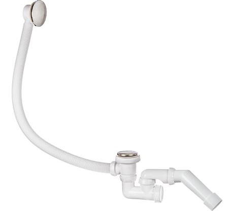 Слив-перелив для ванной Wirquin КЛИК КЛАК, автомат, L700 мм., с жестким патрубком 30987148