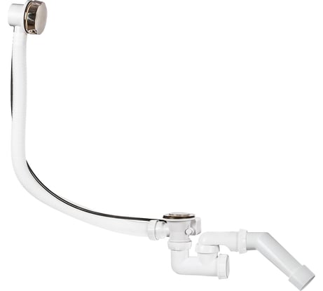 Слив-перелив Wirquin полуавтомат, c регулируемым сифоном, с внешним тросиком, с жестким патрубком30975104