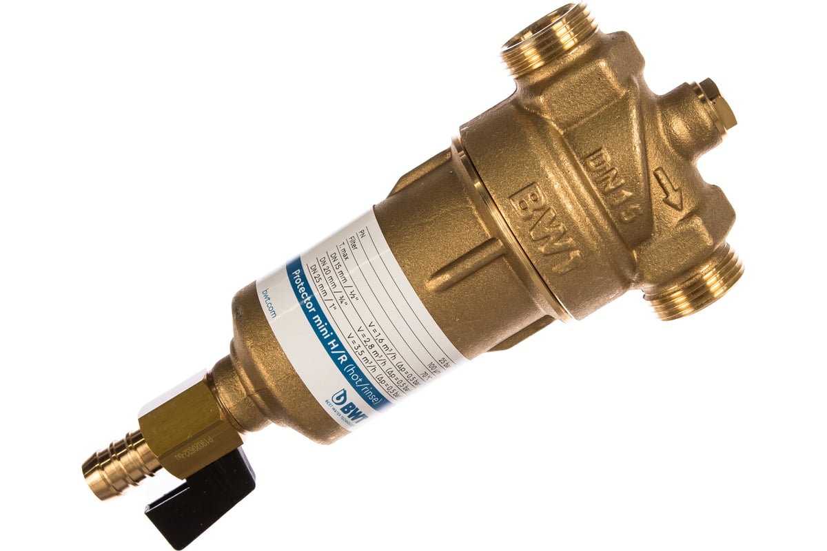 Водоочиститель BWT Protector Mini Г/в 1/2 прямая промывка Н604Р03 ...