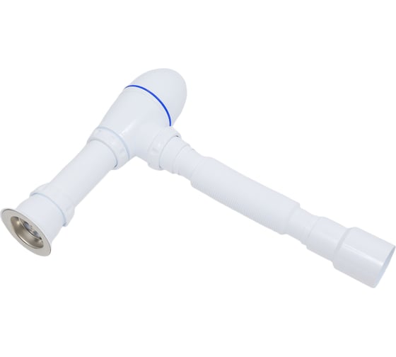 Сифон для кухни Unicorn 1.1/2"х40, нержавеющий выпуск, с универсальной гибкой трубой, 40х40/50, B220 ИС.110310 533262