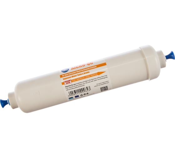 Линейный постфильтр Aquafilter AICRO-QC 711 с актив углём из скорлупы кокос орехов, быстроразъёмное соединение 1