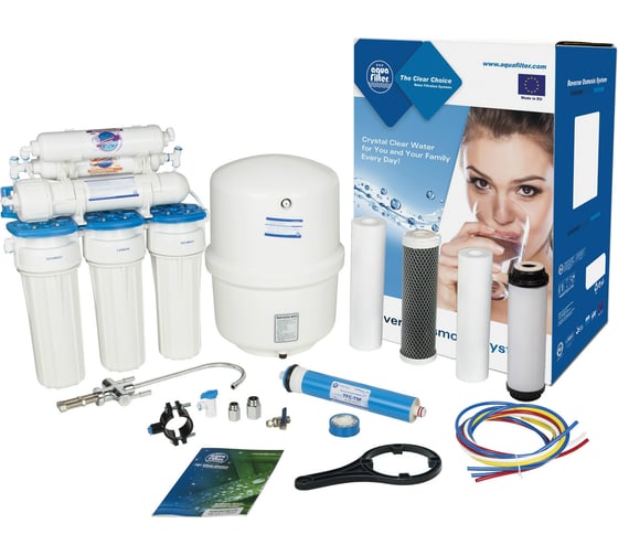 Шестиступенчатая система фильтрации ОО RX541141XX + минерал.+ двойной кран Aquafilter RX65145516 / RX65259516. 402 1