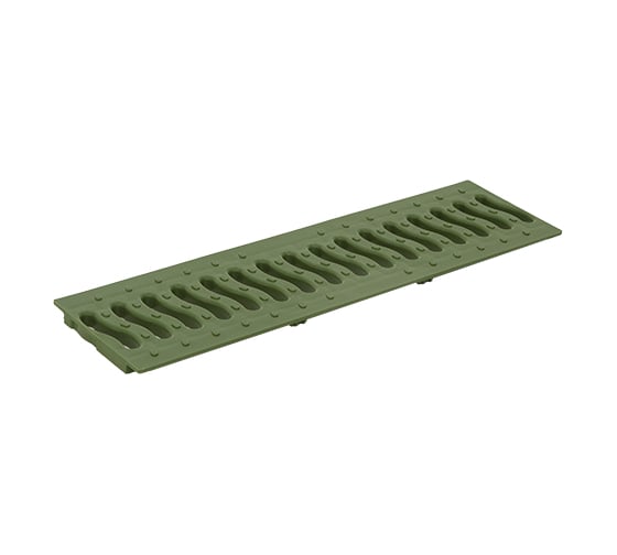 Решетка Ecoteck STANDART 100 пластиковая Волна, цвет зеленый папоротник к лотку ДИ 01967000 33202      