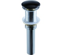 Донный клапан Santi Line с переливом чёрный, матовый SL-111