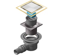 Точечный трап Pestan Confluo Standard 10x10 White Glass Gold 13000175