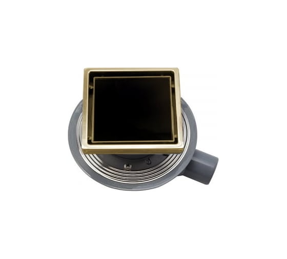 Точечный трап Pestan Confluo Standard 15x15 Black Glass Gold 13000152