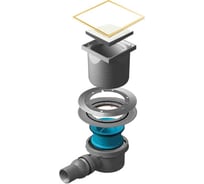 Точечный трап Pestan Confluo Standard 15x15 White Glass Gold 13000156