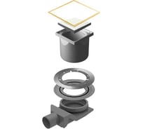 Точечный трап Pestan Confluo Standard 15x15 White Glass Gold 13000159