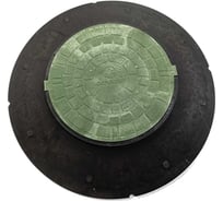 Конус колодца КПК Агросток 1070 с зеленой крышкой H=150 мм черный 50816