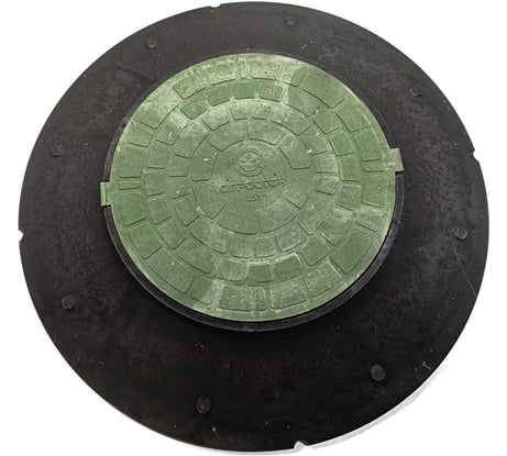 Конус колодца КПК Агросток 1070 с зеленой крышкой H=150 мм черный 50816