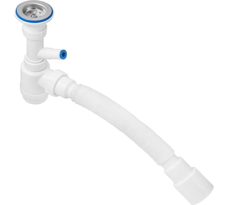 Сифон для раковины MasterProf 2 в 1, 1.1/4"х40 с отводом и без для стиральной машины с гибким соединением 40х40/50 ИС.110631