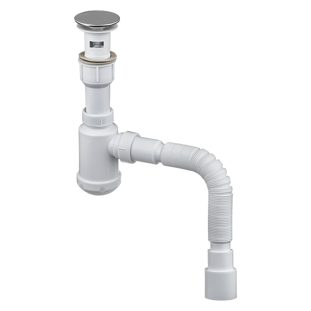 Сифон для выпуска MasterProf 40-52 мм, 1.1/4"х40, клик-клак, с ...