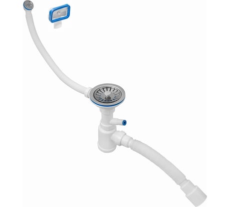 Сифон для кухонной мойки MasterProf 3.1/2"х40, для раковины на кухню, с гибким соединением (гофротруба)40х40/50 ИС.110638