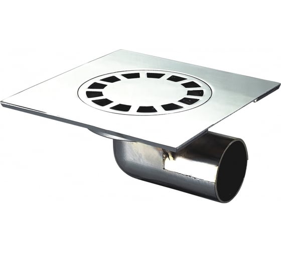 Трап ORE D1050G, 100х100 мм, гориз., слив 50 мм, мет. 7079988607436