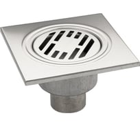 Трап из нержавеющей стали Санакс 15x15 d50 прямое соединение 00022