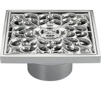 Трап Санакс с декором цвет хром, вертикальный 10см х 10см 00030