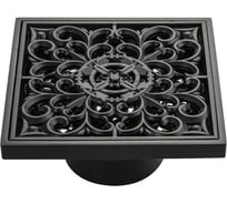 Трап Санакс с декором чёрного цвета, вертикальный 10см х10см 00032