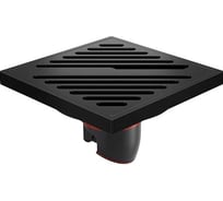 Сливной трап для душа ORANGE 100x100 мм, черный TR01-008b