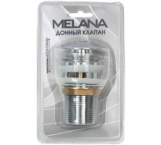 Донный клапан MELANA с переливом, хром, в блистере MLN-335302CH