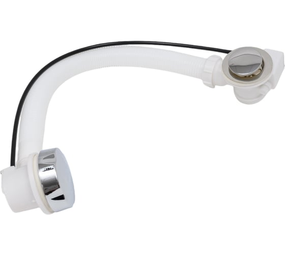 Сифон для ванны Aquant 1 1/2"х40 с выпуском и переливом, 40x40/50 полуавтомат V322-18-MR