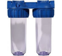 2 Корпуса АКВА ПРО 10SL ХВС 1/2" 3-х элемент. прозрач. ключ и скоба MY-H10A02 402