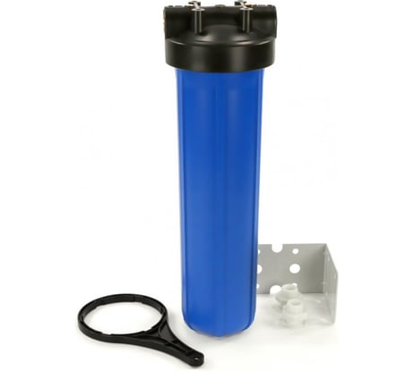 Корпус АКВА ПРО 20BB ХВС 1" синий, ключ и скоба MY-H20BB 400