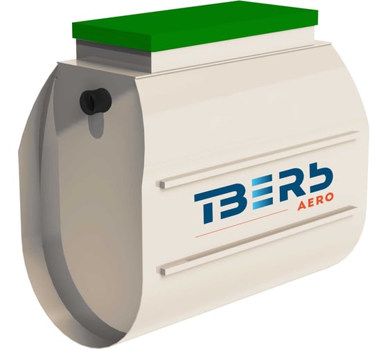 Септик СЕПТИК ТВЕРЬ «ТВЕРЬ AERO 1.1», (автономная канализация для дома и дачи), производительность: 1,1 м3/сут, глубина подводящего трубопровода:30 см, отвод: самотечный 1481000 1