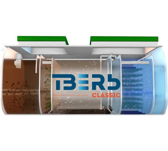 Септик СЕПТИК ТВЕРЬ CLASSIC 1,1П (автономная канализация для дома и дачи), производительность: 1 м3/сут, глубина подводящего трубопровода:30 см, отвод: самотёчный 1850701
